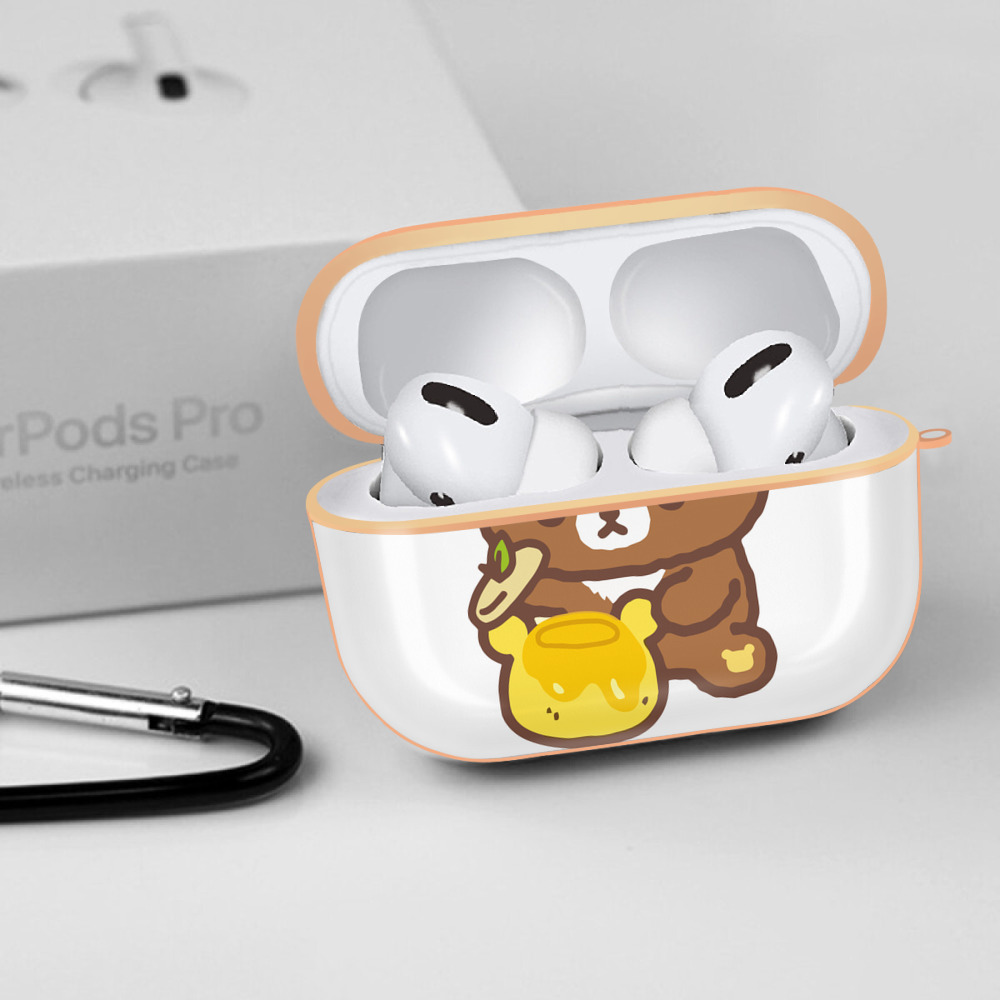 リラックマ リラックマ キイロイトリ Rilakkuma Korilakkuma Kiiroitori 【AirPods Pro用】ハードシェル保護ケース｜耐衝撃・防指紋・カラビナ付き商品仕様