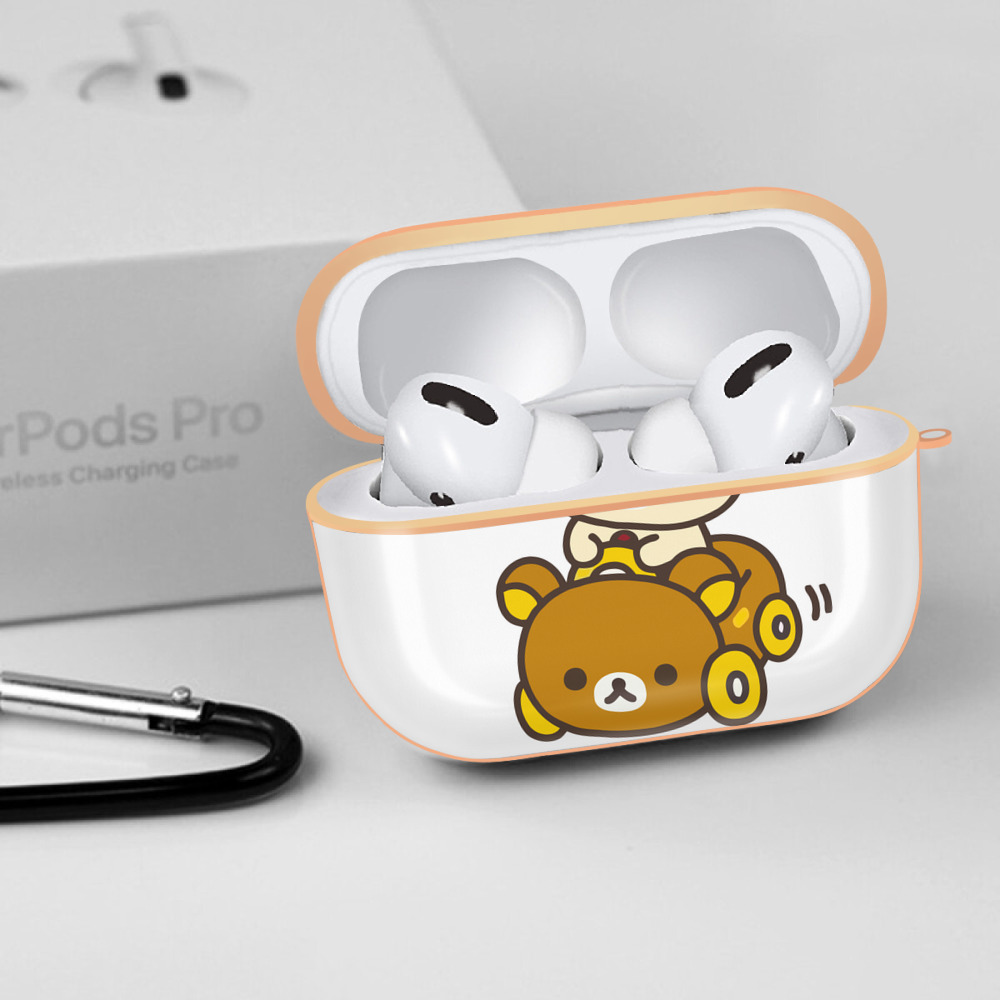 リラックマ リラックマ キイロイトリ Rilakkuma Korilakkuma Kiiroitori 【AirPods Pro用】ハードシェル保護ケース｜耐衝撃・防指紋・カラビナ付き商品仕様