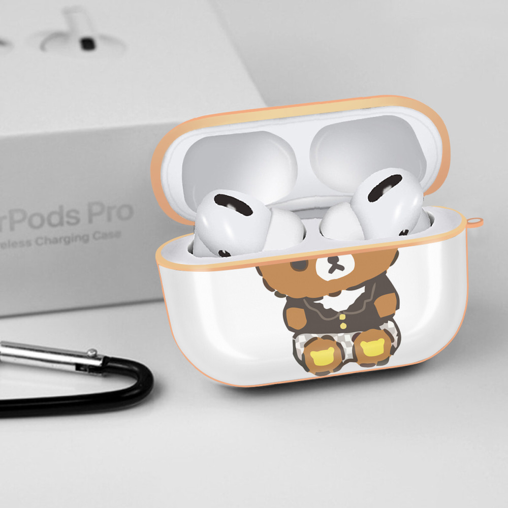 リラックマ リラックマ キイロイトリ Rilakkuma Korilakkuma Kiiroitori 【AirPods Pro用】ハードシェル保護ケース｜耐衝撃・防指紋・カラビナ付き商品仕様