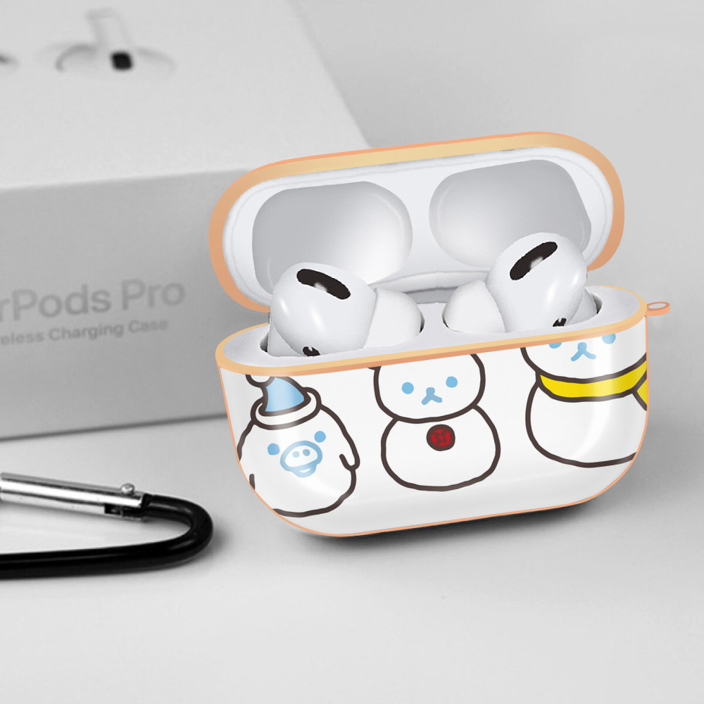 リラックマ リラックマ キイロイトリ Rilakkuma Korilakkuma Kiiroitori 【AirPods Pro用】ハードシェル保護ケース｜耐衝撃・防指紋・カラビナ付き商品仕様
