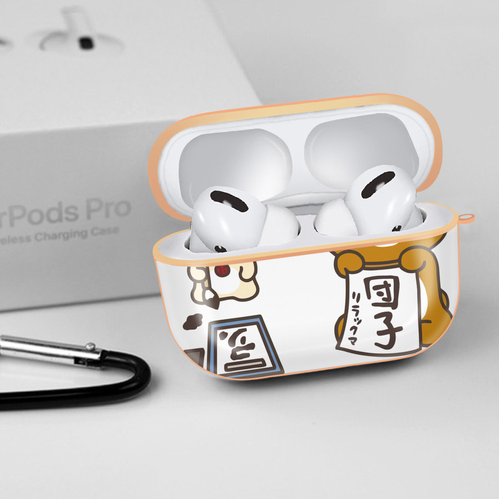 リラックマ リラックマ キイロイトリ Rilakkuma Korilakkuma Kiiroitori 【AirPods Pro用】ハードシェル保護ケース｜耐衝撃・防指紋・カラビナ付き商品仕様