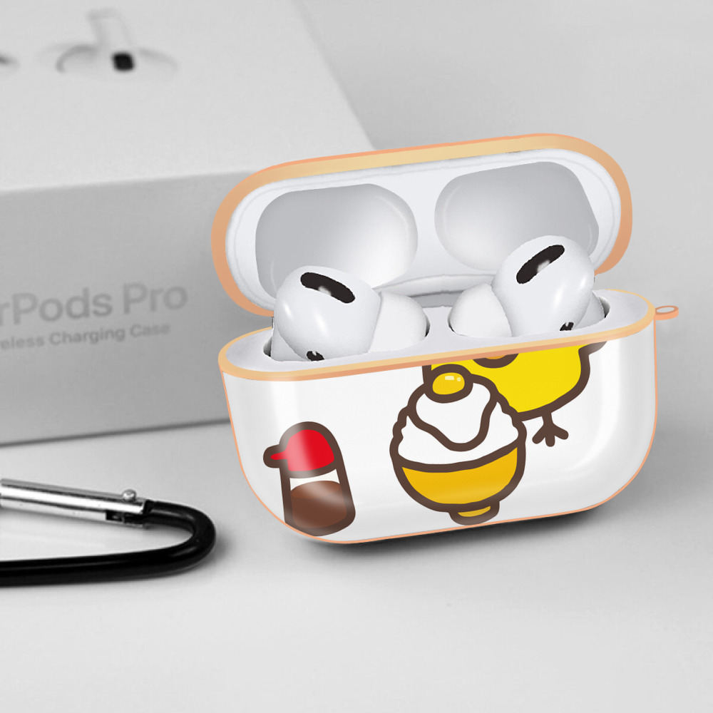 リラックマ リラックマ キイロイトリ Rilakkuma Korilakkuma Kiiroitori 【AirPods Pro用】ハードシェル保護ケース｜耐衝撃・防指紋・カラビナ付き商品仕様