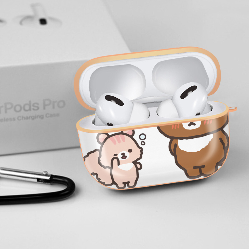 リラックマ リラックマ キイロイトリ Rilakkuma Korilakkuma Kiiroitori 【AirPods Pro用】ハードシェル保護ケース｜耐衝撃・防指紋・カラビナ付き商品仕様
