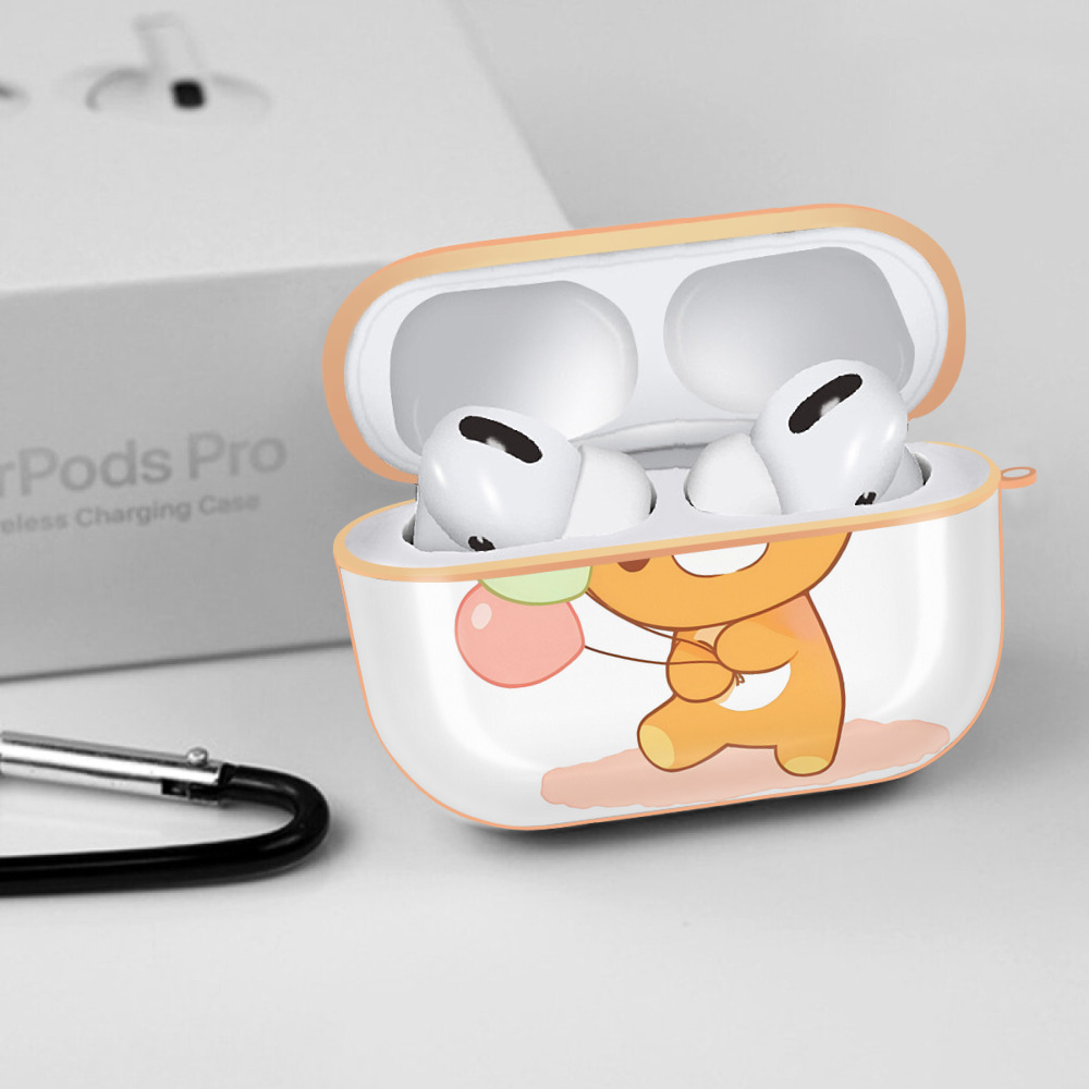 リラックマ リラックマ キイロイトリ Rilakkuma Korilakkuma Kiiroitori 【AirPods Pro用】ハードシェル保護ケース｜耐衝撃・防指紋・カラビナ付き商品仕様