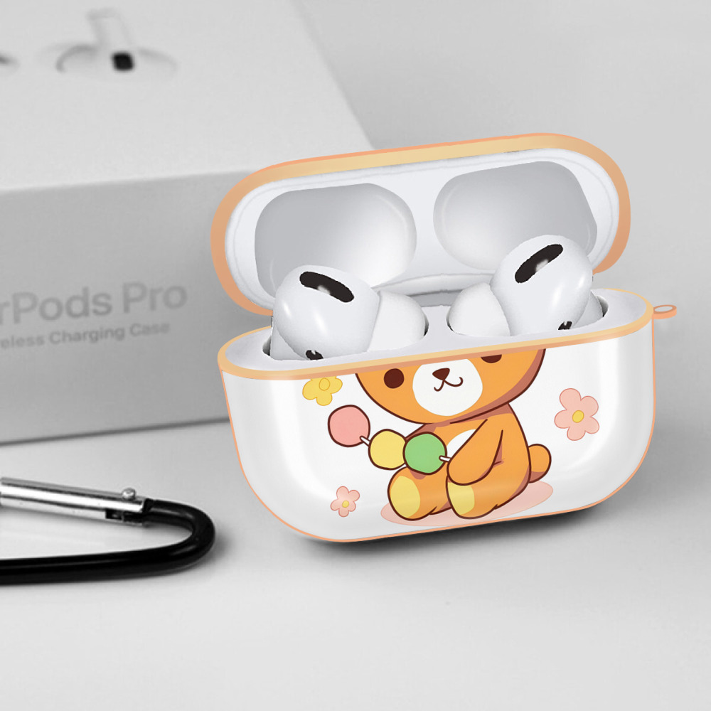 リラックマ リラックマ キイロイトリ Rilakkuma Korilakkuma Kiiroitori 【AirPods Pro用】ハードシェル保護ケース｜耐衝撃・防指紋・カラビナ付き商品仕様
