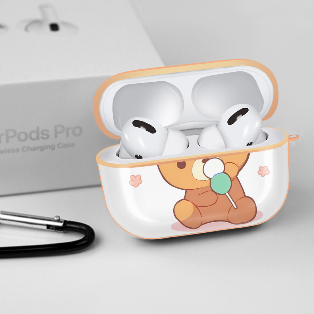 リラックマ リラックマ キイロイトリ Rilakkuma Korilakkuma Kiiroitori 【AirPods Pro用】ハードシェル保護ケース｜耐衝撃・防指紋・カラビナ付き商品仕様