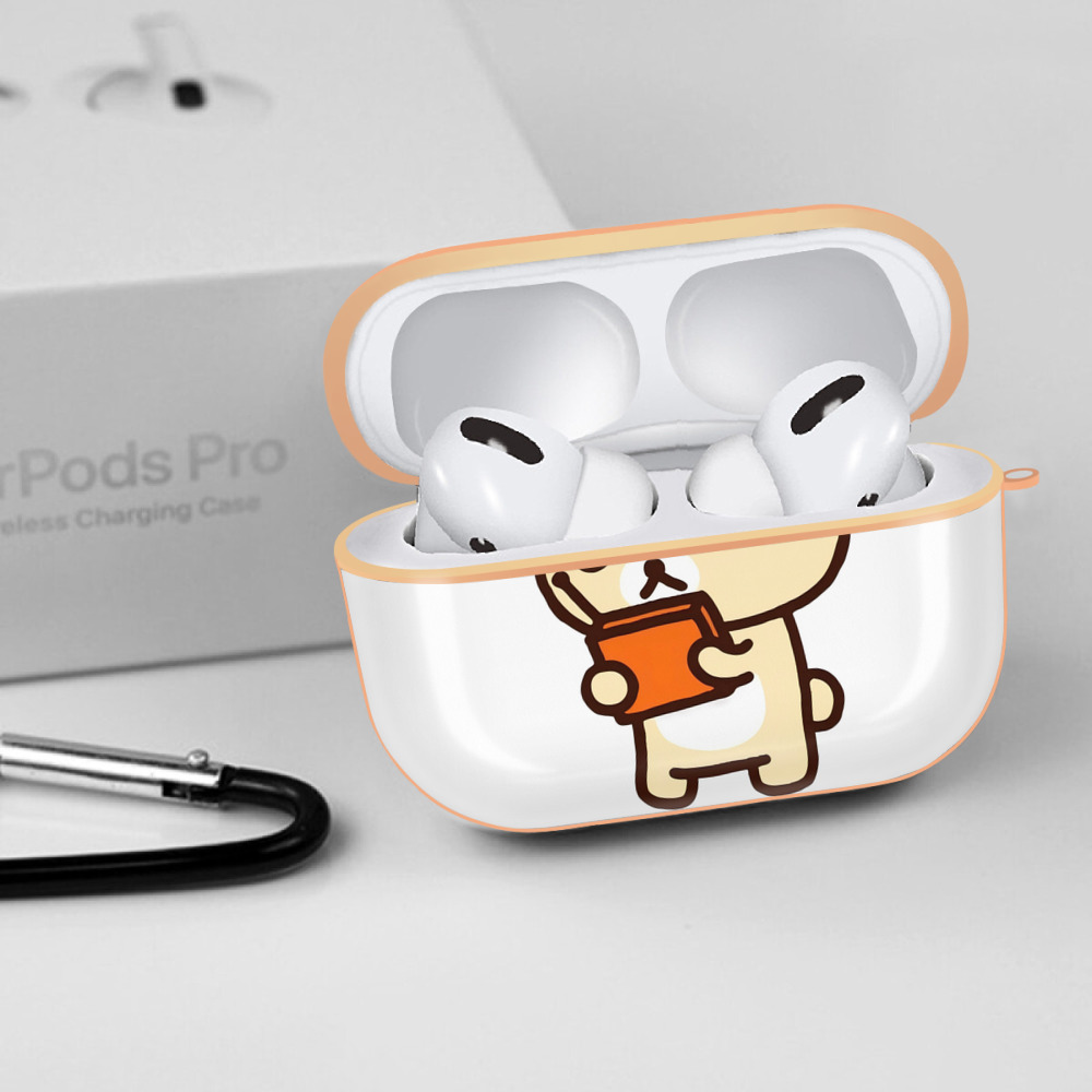 リラックマ リラックマ キイロイトリ Rilakkuma Korilakkuma Kiiroitori 【AirPods Pro用】ハードシェル保護ケース｜耐衝撃・防指紋・カラビナ付き商品仕様