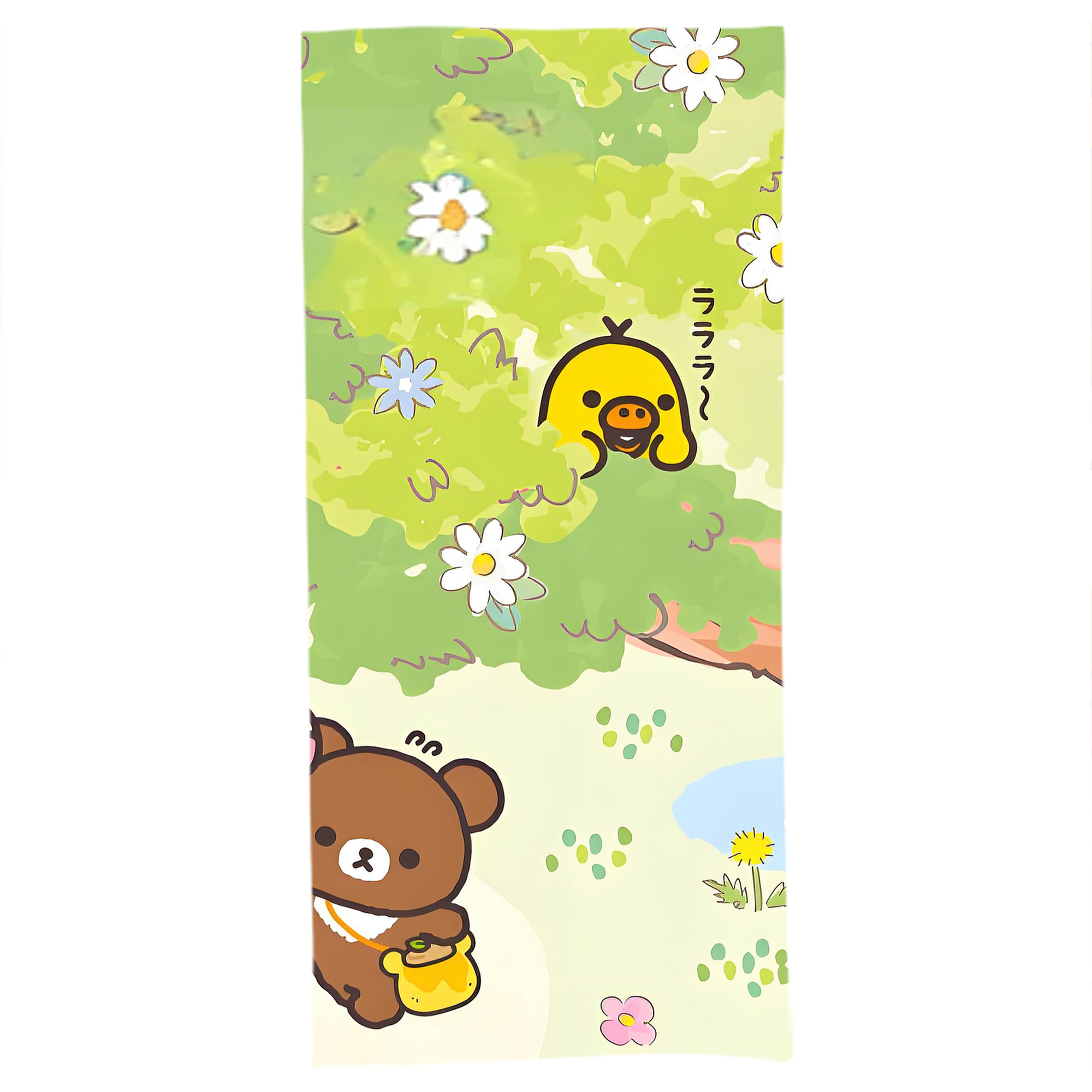 （画像用） リラックマ リラックマ キイロイトリ Rilakkuma Korilakkuma Kiiroitori 大判バスタオル 70×140cm 吸水速乾 柔らかい肌触り