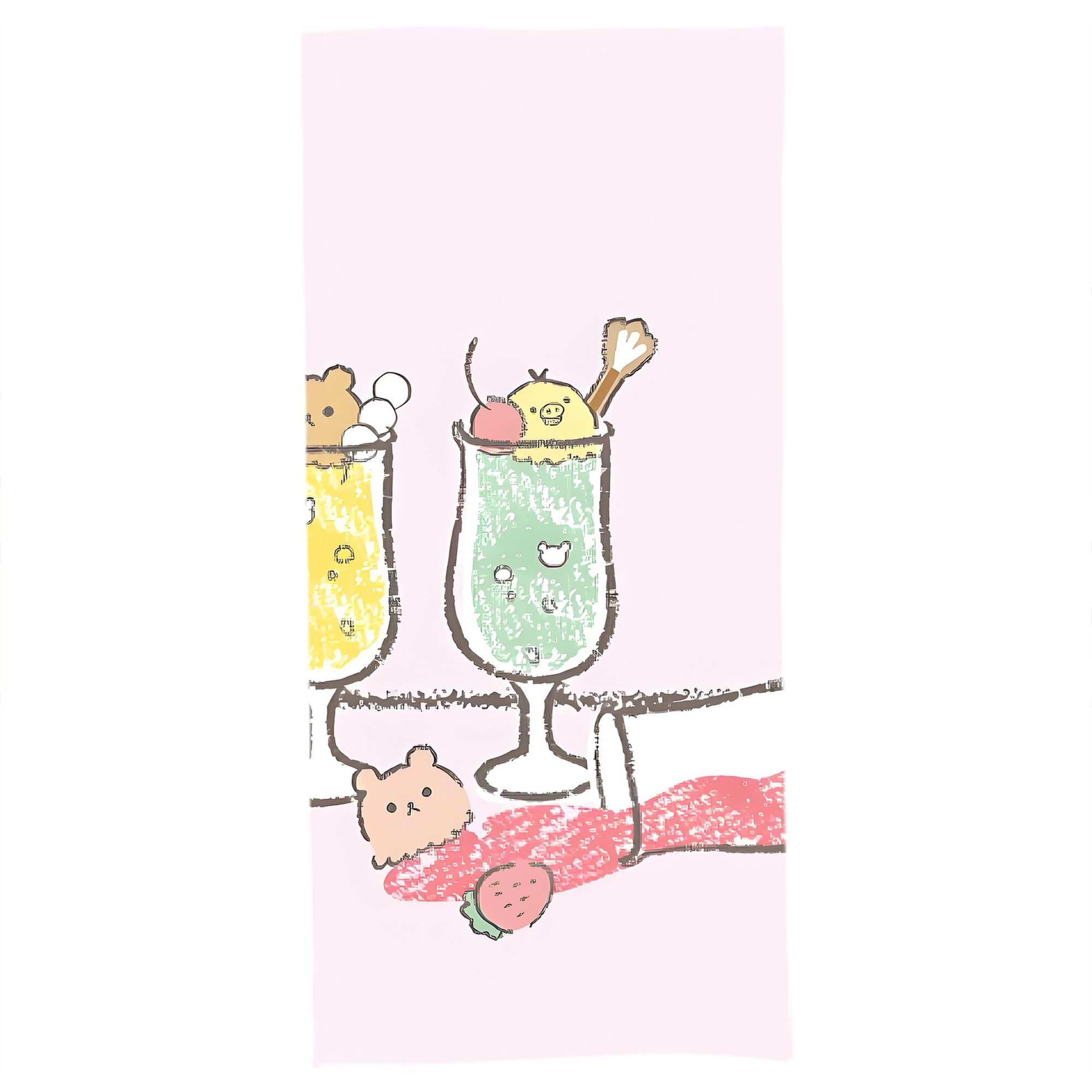 （画像用） リラックマ リラックマ キイロイトリ Rilakkuma Korilakkuma Kiiroitori 大判バスタオル 70×140cm 吸水速乾 柔らかい肌触り