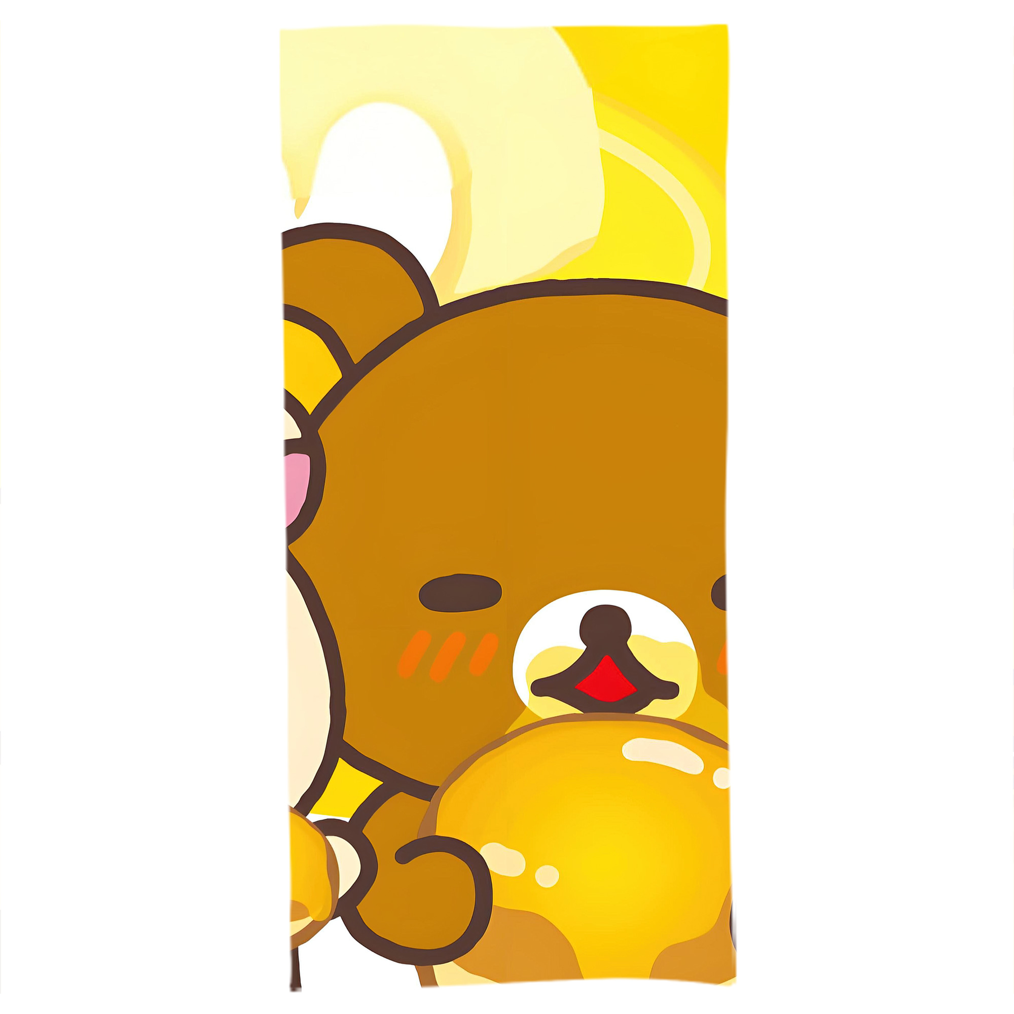 （画像用） リラックマ リラックマ キイロイトリ Rilakkuma Korilakkuma Kiiroitori 大判バスタオル 70×140cm 吸水速乾 柔らかい肌触り