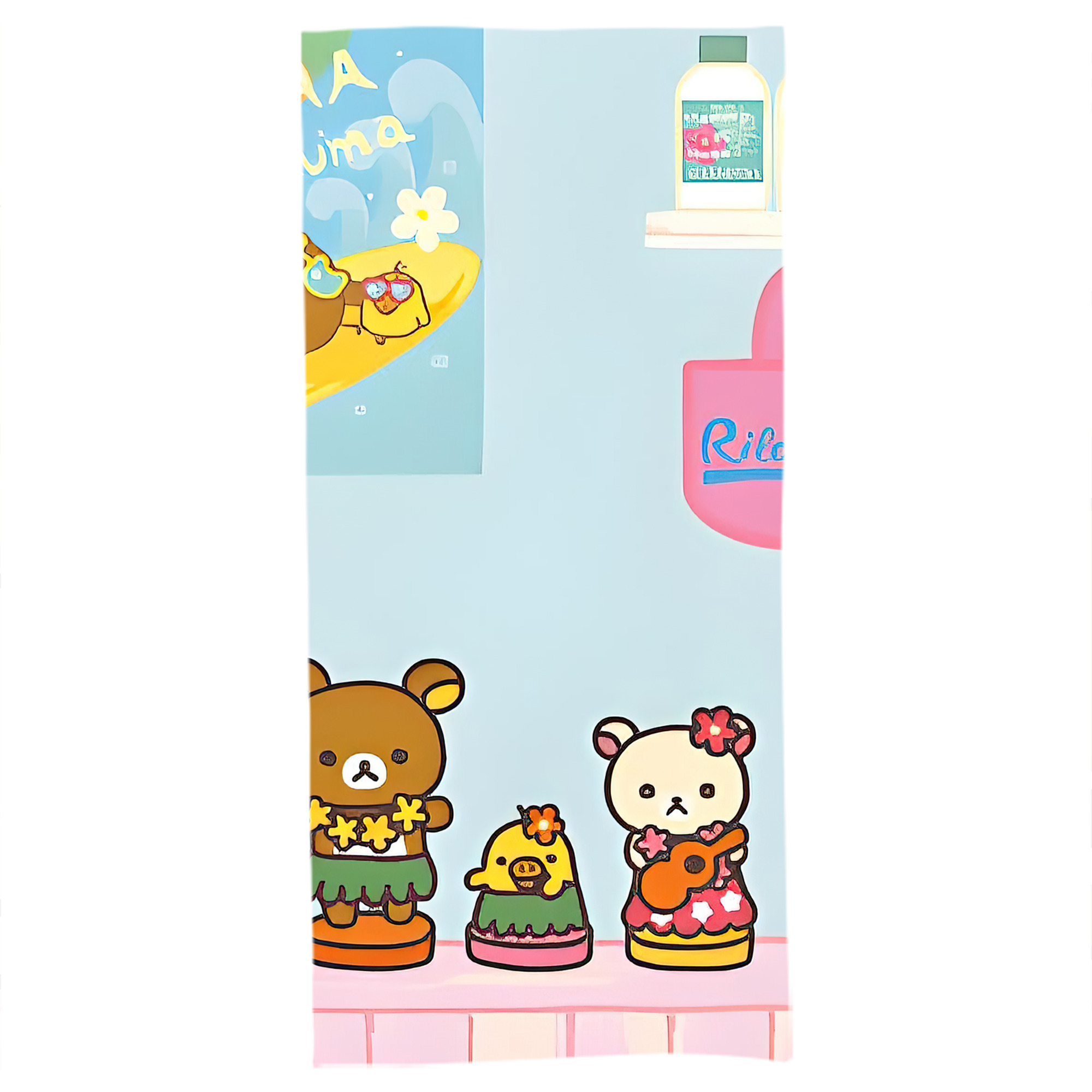 （画像用） リラックマ リラックマ キイロイトリ Rilakkuma Korilakkuma Kiiroitori 大判バスタオル 70×140cm 吸水速乾 柔らかい肌触り