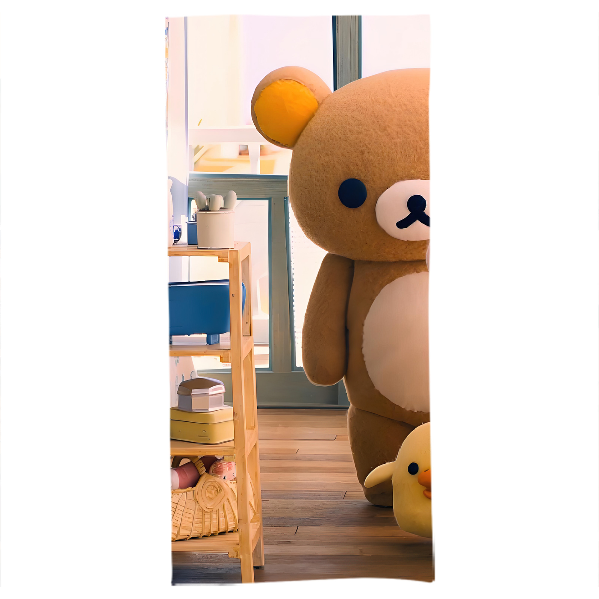 （画像用） リラックマ リラックマ キイロイトリ Rilakkuma Korilakkuma Kiiroitori 大判バスタオル 70×140cm 吸水速乾 柔らかい肌触り