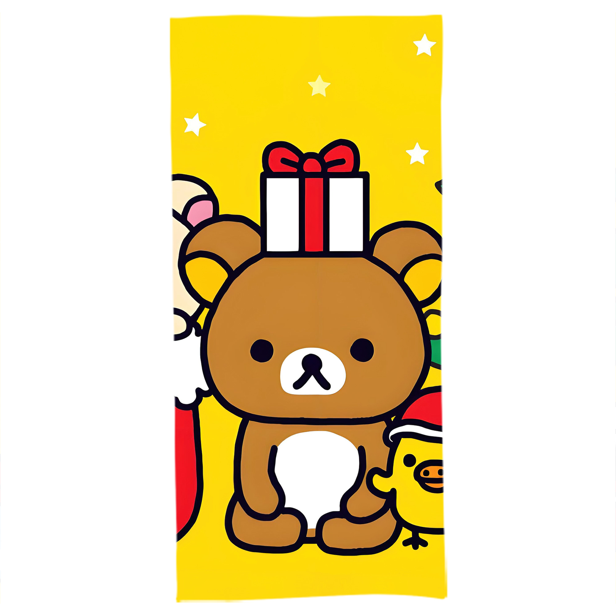 （画像用） リラックマ リラックマ キイロイトリ Rilakkuma Korilakkuma Kiiroitori 大判バスタオル 70×140cm 吸水速乾 柔らかい肌触り