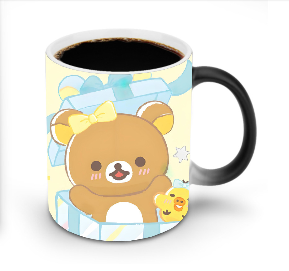 （画像用） リラックマ リラックマ キイロイトリ Rilakkuma Korilakkuma Kiiroitori 温度変色マグカップ