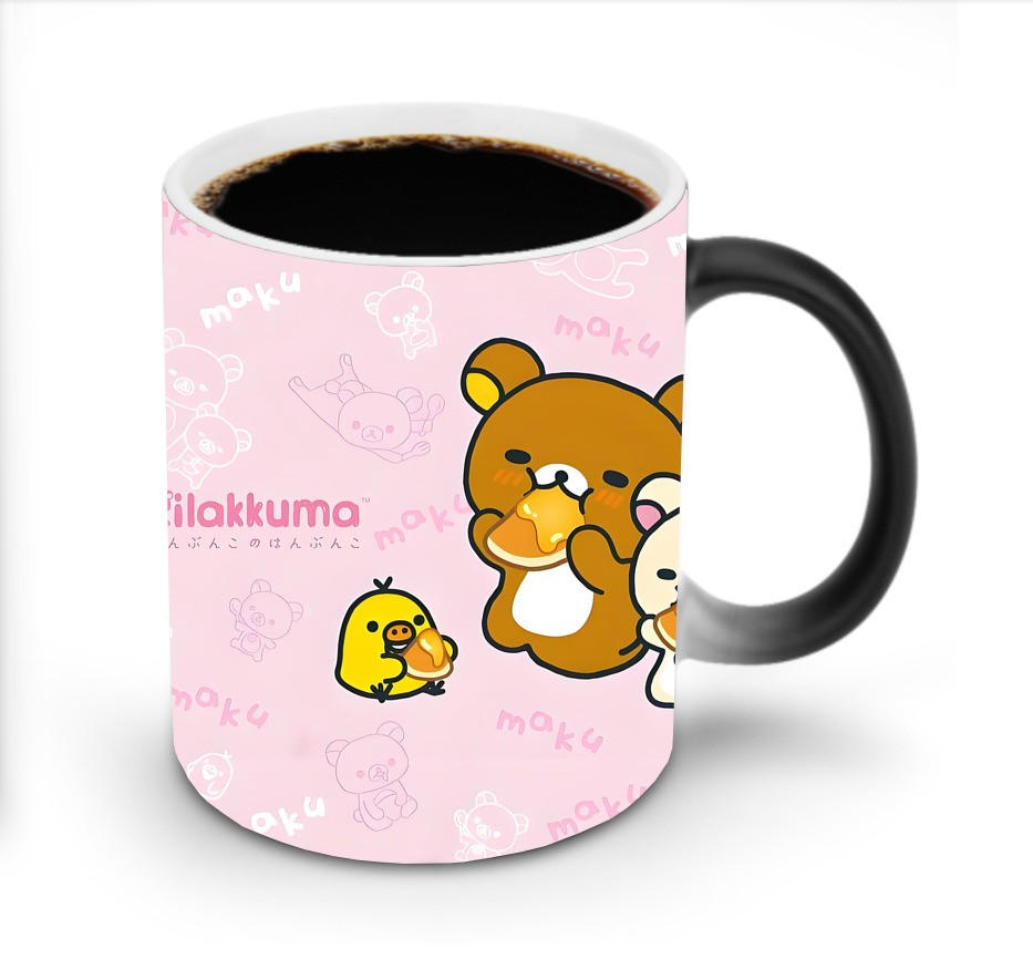（画像用） リラックマ リラックマ キイロイトリ Rilakkuma Korilakkuma Kiiroitori 温度変色マグカップ