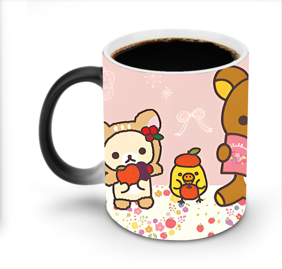 （画像用） リラックマ リラックマ キイロイトリ Rilakkuma Korilakkuma Kiiroitori 温度変色マグカップ