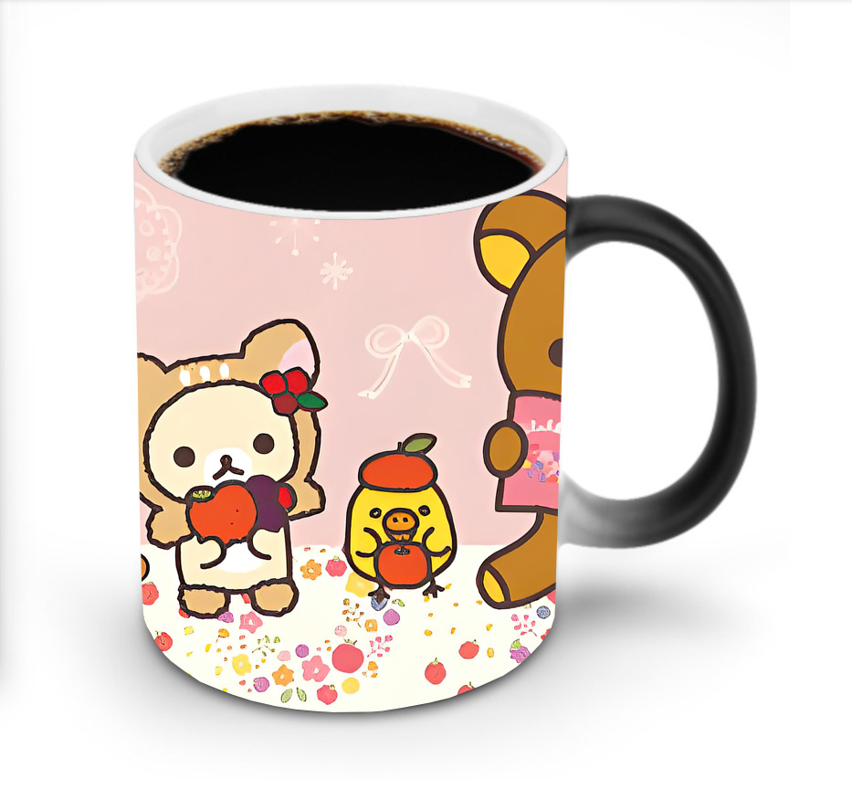 （画像用） リラックマ リラックマ キイロイトリ Rilakkuma Korilakkuma Kiiroitori 温度変色マグカップ