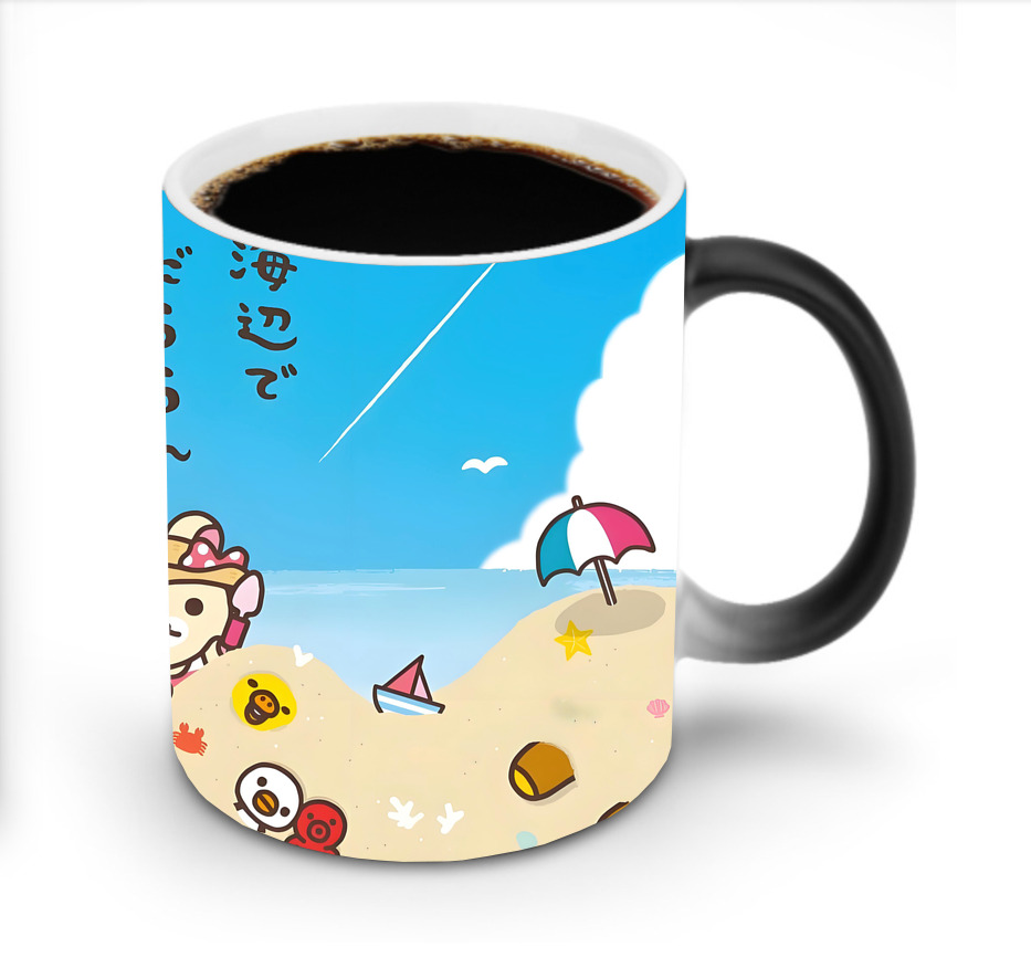 （画像用） リラックマ リラックマ キイロイトリ Rilakkuma Korilakkuma Kiiroitori 温度変色マグカップ