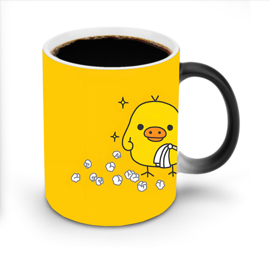 （画像用） リラックマ リラックマ キイロイトリ Rilakkuma Korilakkuma Kiiroitori 温度変色マグカップ
