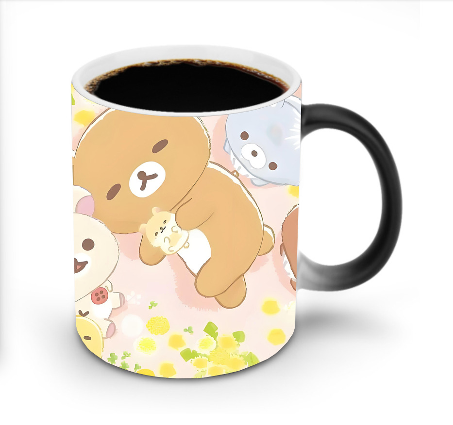 （画像用） リラックマ リラックマ キイロイトリ Rilakkuma Korilakkuma Kiiroitori 温度変色マグカップ