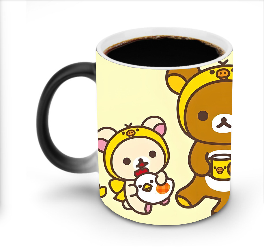 （画像用） リラックマ リラックマ キイロイトリ Rilakkuma Korilakkuma Kiiroitori 温度変色マグカップ