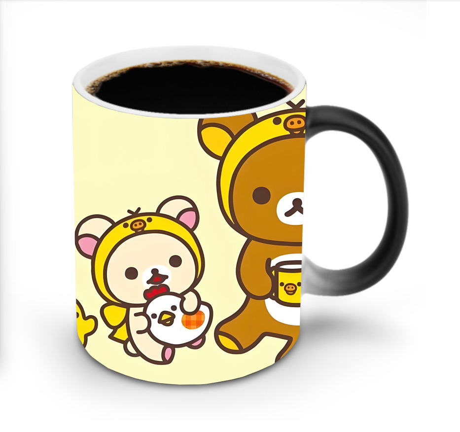 （画像用） リラックマ リラックマ キイロイトリ Rilakkuma Korilakkuma Kiiroitori 温度変色マグカップ