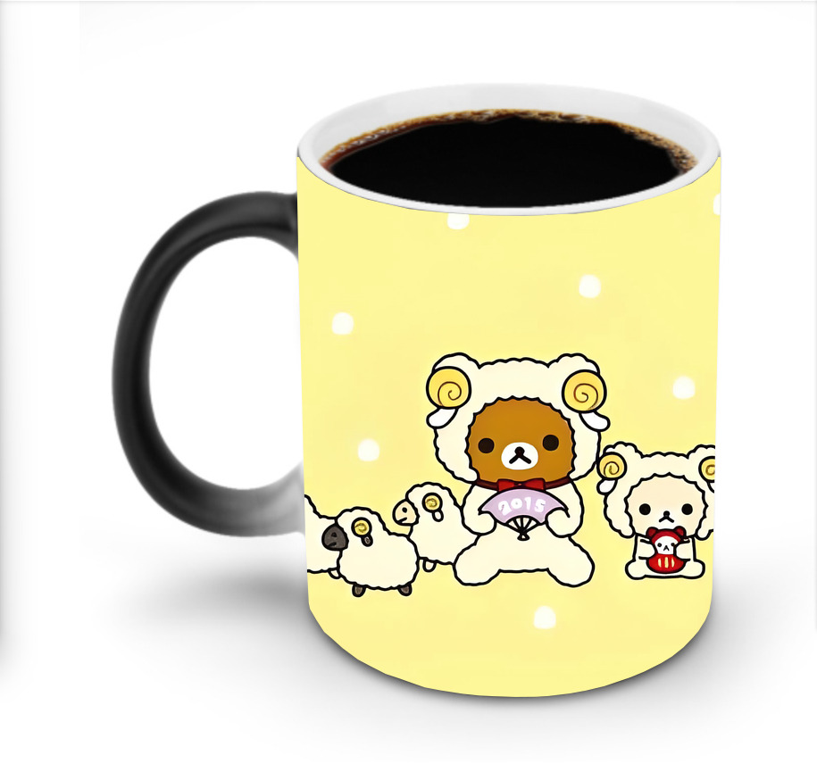 （画像用） リラックマ リラックマ キイロイトリ Rilakkuma Korilakkuma Kiiroitori 温度変色マグカップ