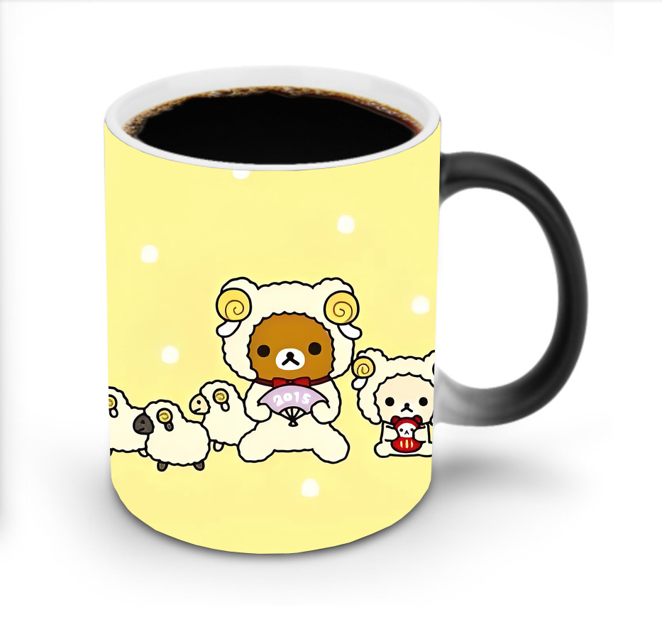 （画像用） リラックマ リラックマ キイロイトリ Rilakkuma Korilakkuma Kiiroitori 温度変色マグカップ