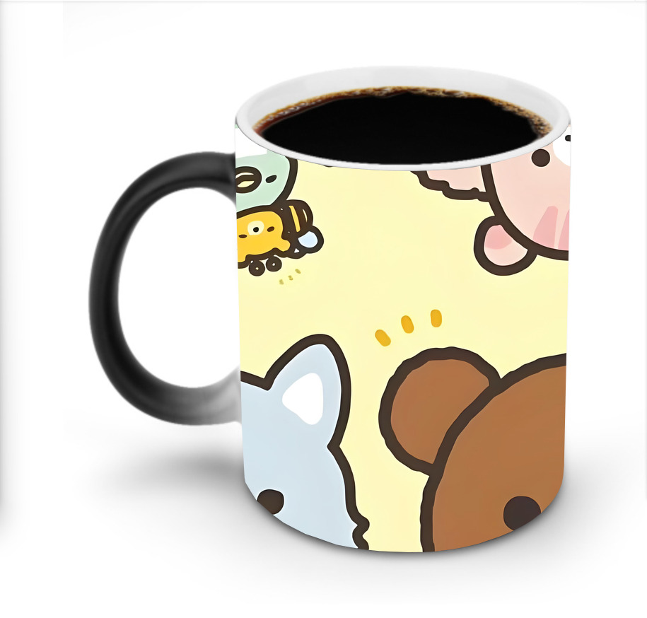 （画像用） リラックマ リラックマ キイロイトリ Rilakkuma Korilakkuma Kiiroitori 温度変色マグカップ