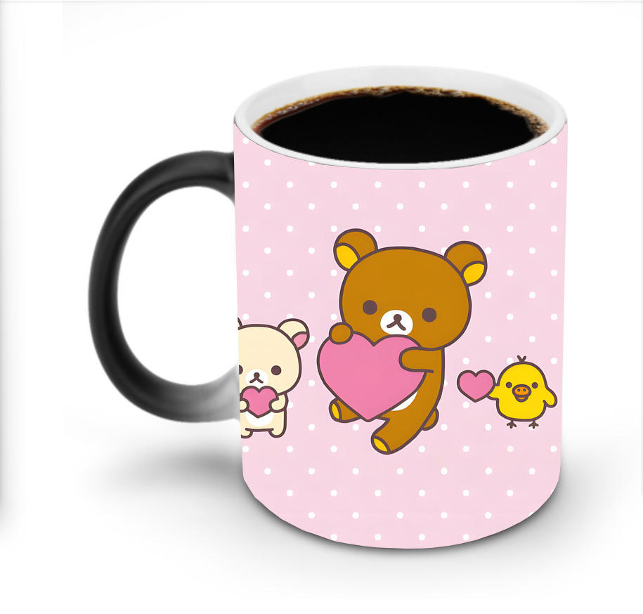 （画像用） リラックマ リラックマ キイロイトリ Rilakkuma Korilakkuma Kiiroitori 温度変色マグカップ