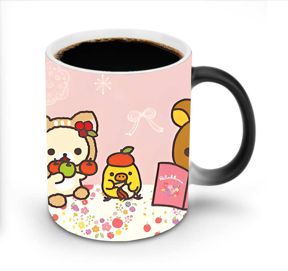 （画像用） リラックマ リラックマ キイロイトリ Rilakkuma Korilakkuma Kiiroitori 温度変色マグカップ