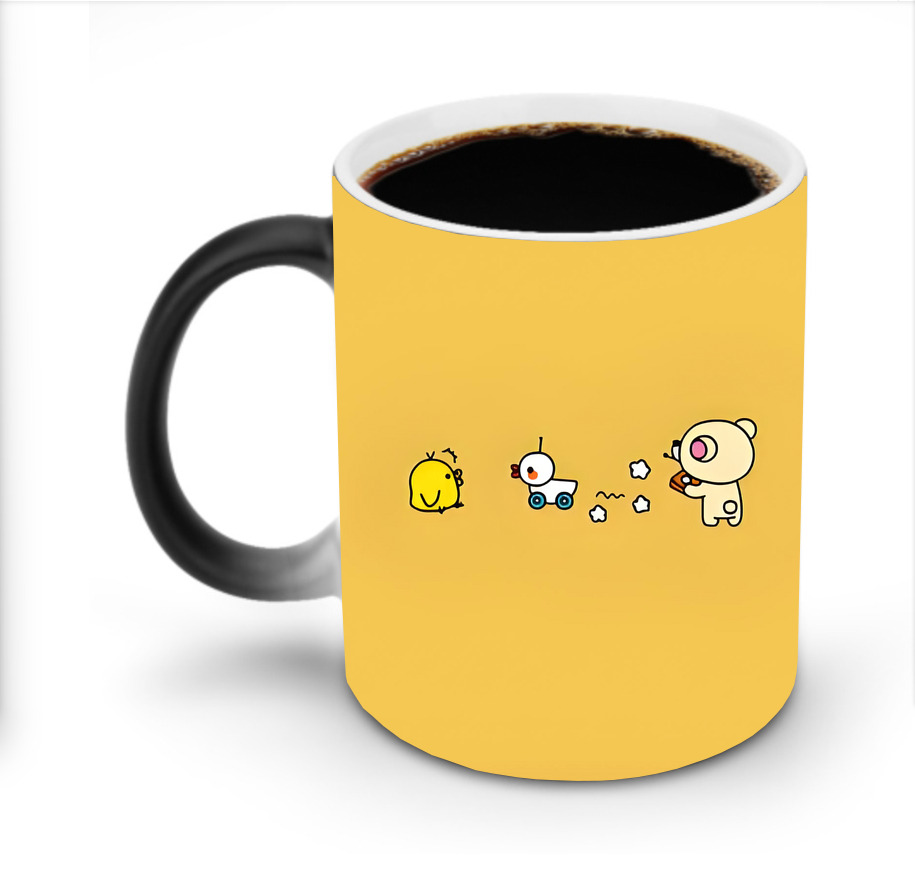 （画像用） リラックマ リラックマ キイロイトリ Rilakkuma Korilakkuma Kiiroitori 温度変色マグカップ