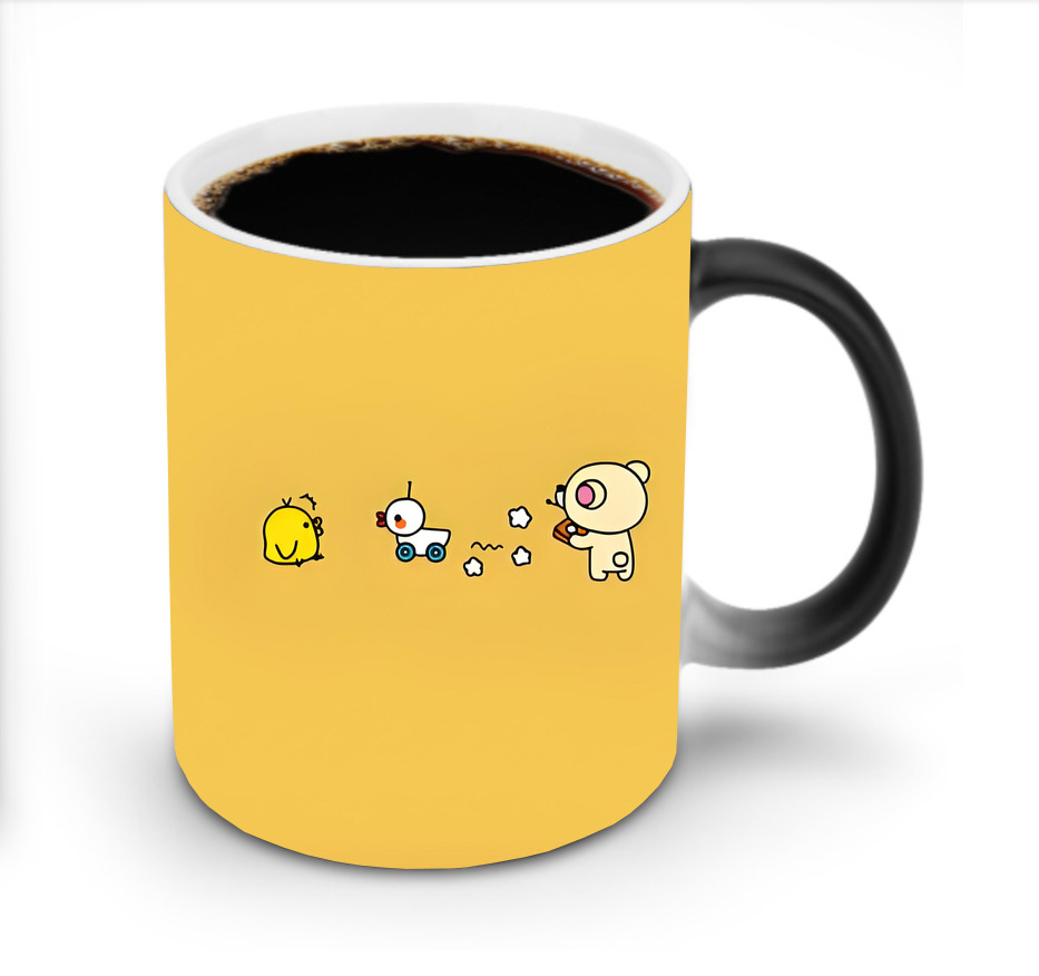 （画像用） リラックマ リラックマ キイロイトリ Rilakkuma Korilakkuma Kiiroitori 温度変色マグカップ