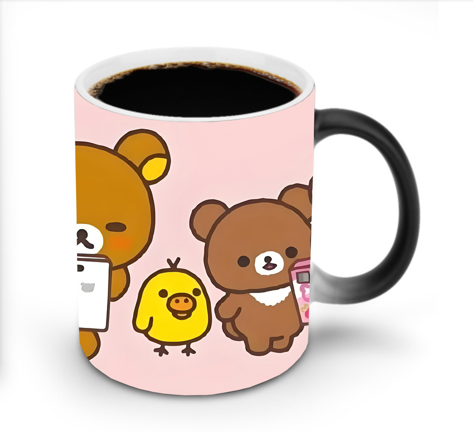 （画像用） リラックマ リラックマ キイロイトリ Rilakkuma Korilakkuma Kiiroitori 温度変色マグカップ