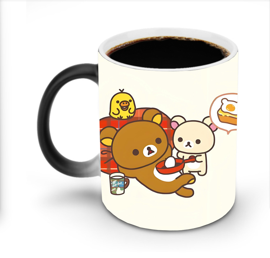 （画像用） リラックマ リラックマ キイロイトリ Rilakkuma Korilakkuma Kiiroitori 温度変色マグカップ