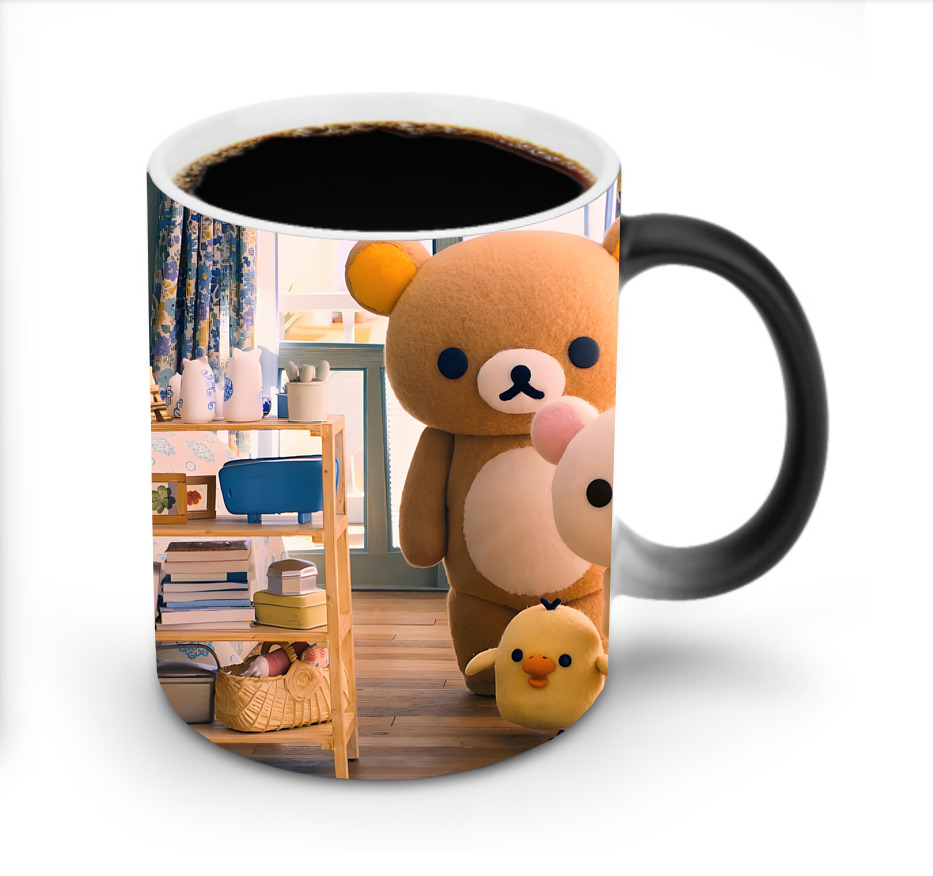 （画像用） リラックマ リラックマ キイロイトリ Rilakkuma Korilakkuma Kiiroitori 温度変色マグカップ