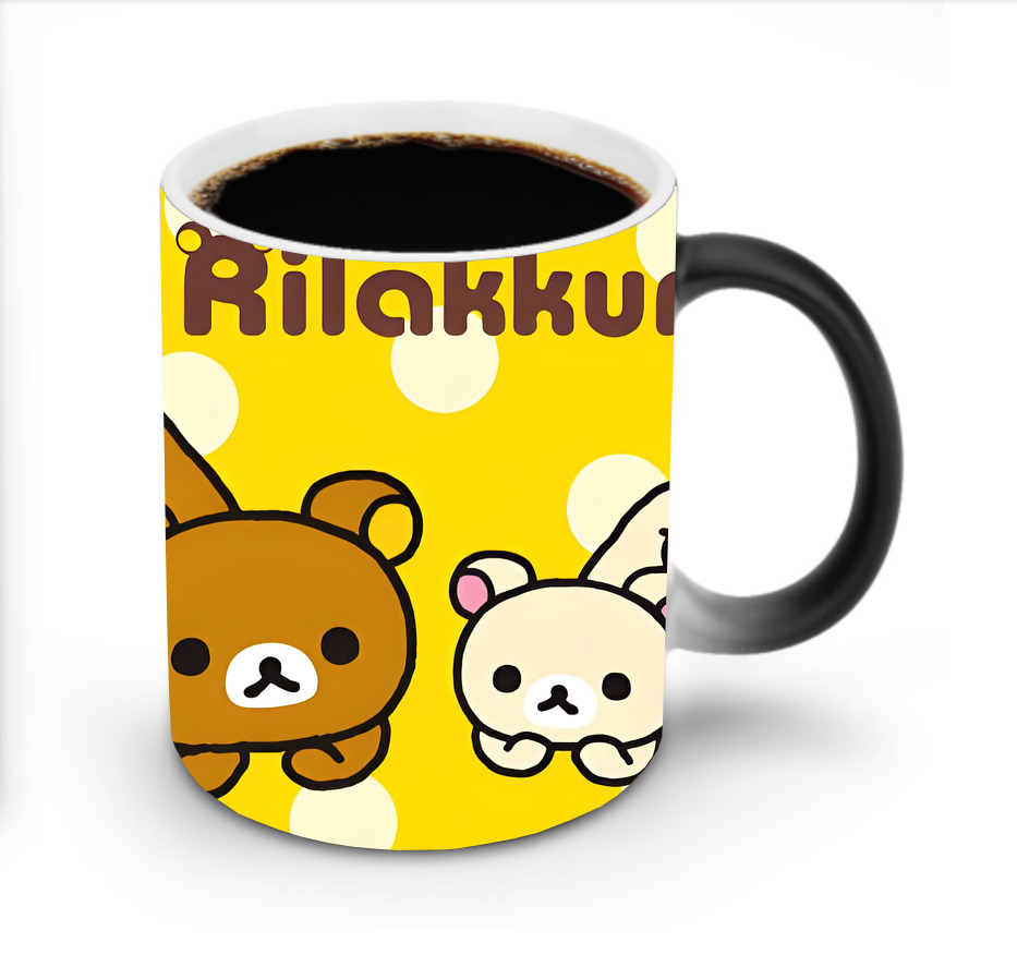 （画像用） リラックマ リラックマ キイロイトリ Rilakkuma Korilakkuma Kiiroitori 温度変色マグカップ