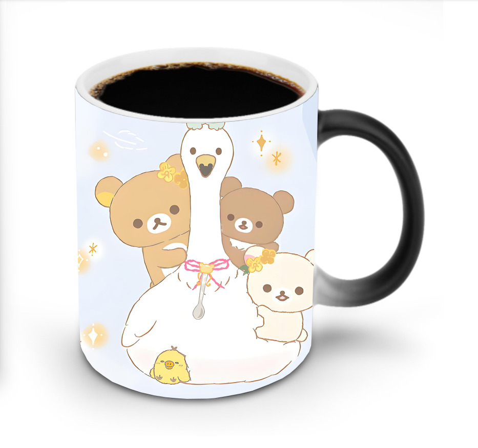 （画像用） リラックマ リラックマ キイロイトリ Rilakkuma Korilakkuma Kiiroitori 温度変色マグカップ