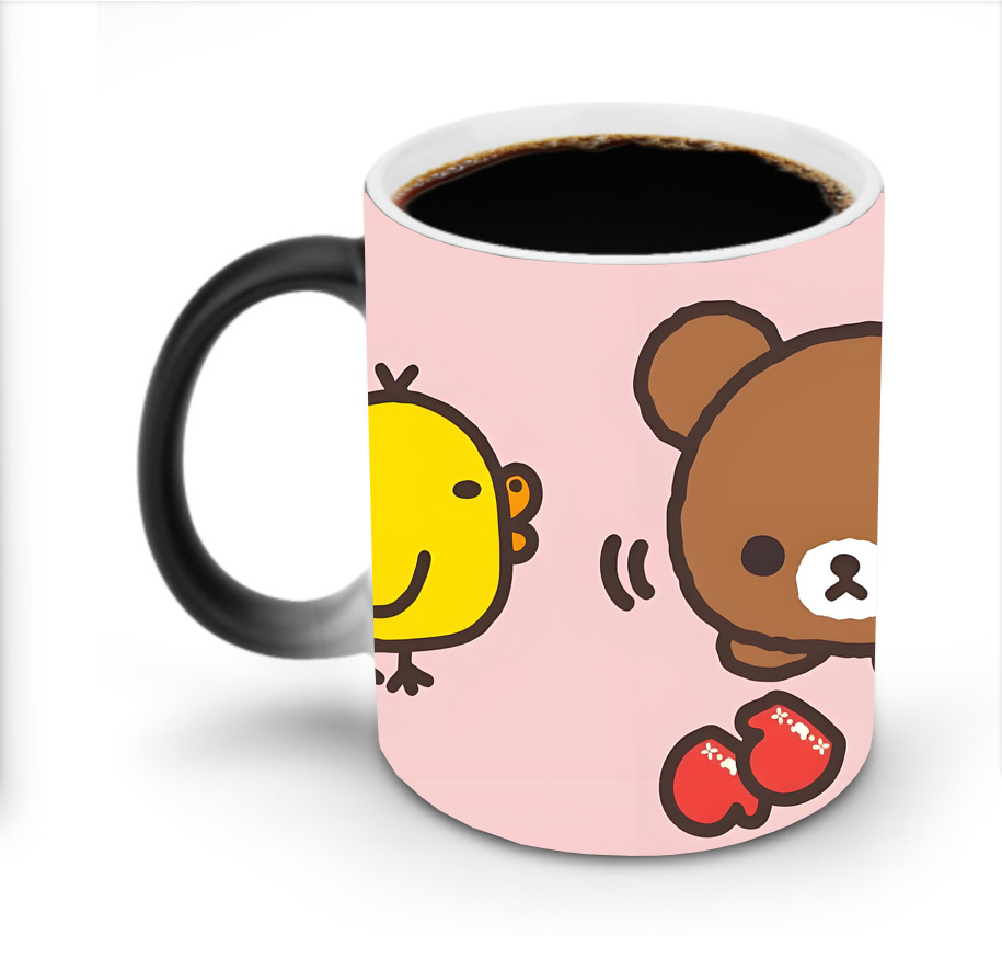 （画像用） リラックマ リラックマ キイロイトリ Rilakkuma Korilakkuma Kiiroitori 温度変色マグカップ