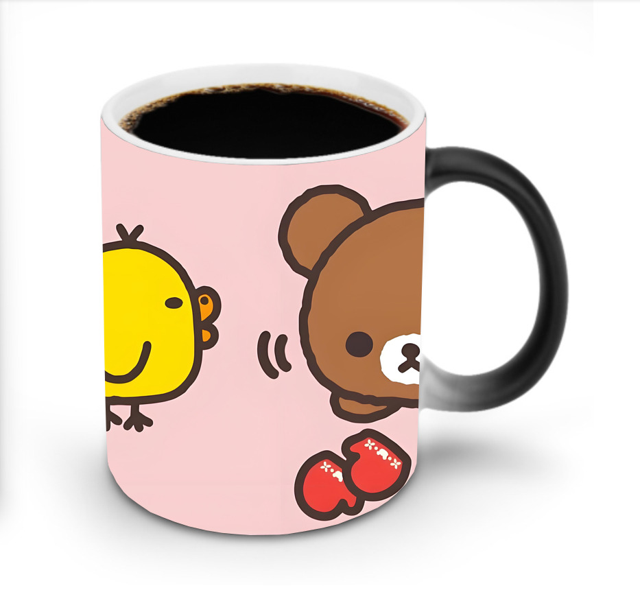 （画像用） リラックマ リラックマ キイロイトリ Rilakkuma Korilakkuma Kiiroitori 温度変色マグカップ