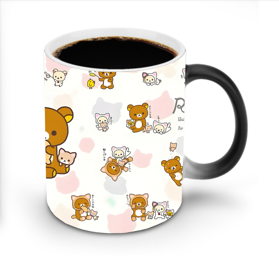 （画像用） リラックマ リラックマ キイロイトリ Rilakkuma Korilakkuma Kiiroitori 温度変色マグカップ