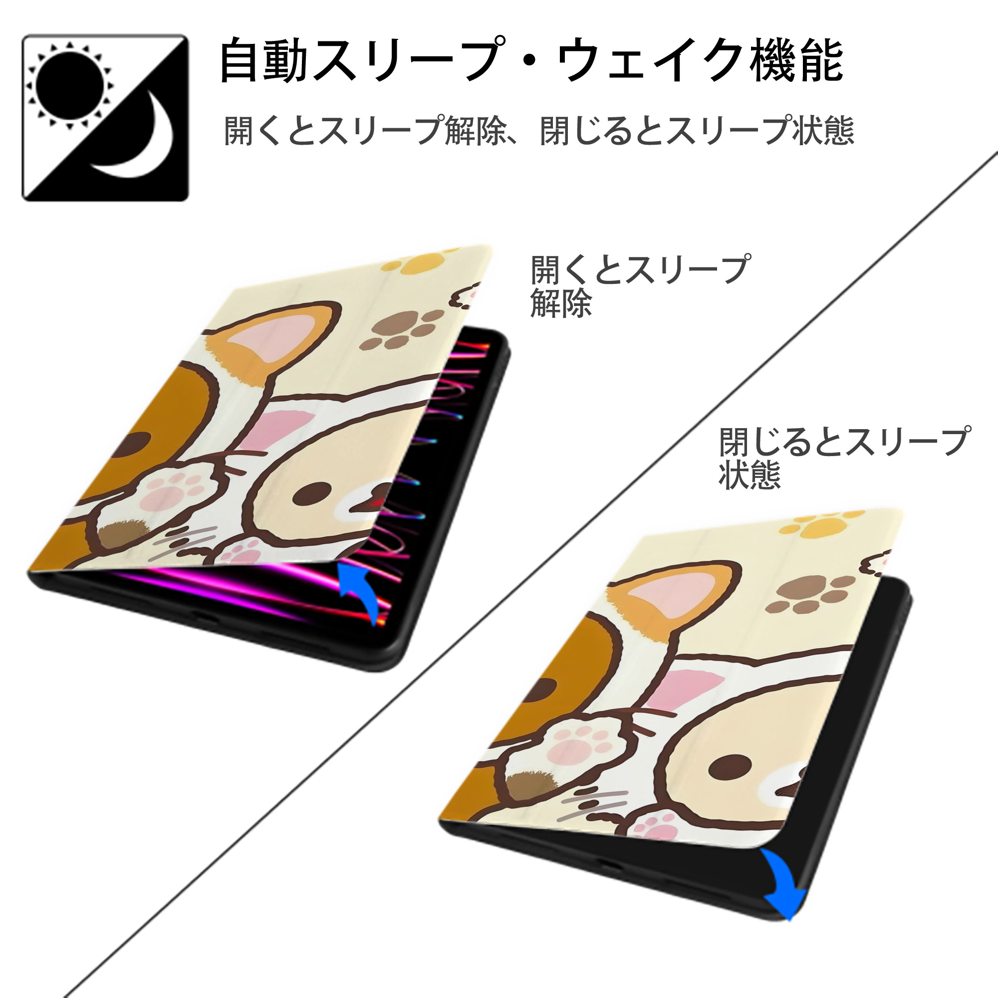 リラックマ リラックマ キイロイトリ Rilakkuma Korilakkuma Kiiroitori IPad ケース ブック型 PUレザー TPU 耐衝撃 軽量 薄型 ペン収納なし 全面保護 IPad 各モデル対応