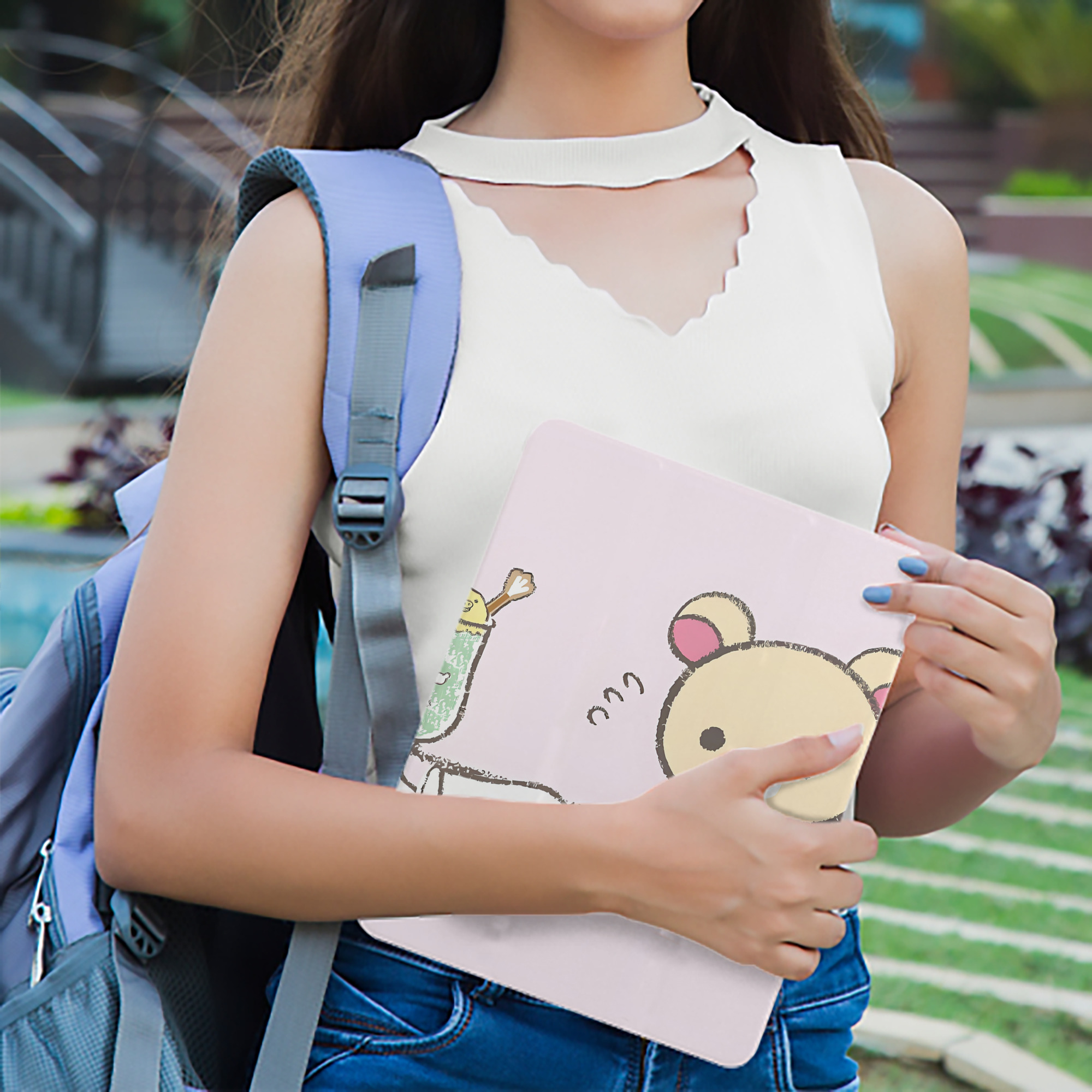 リラックマ リラックマ キイロイトリ Rilakkuma Korilakkuma Kiiroitori IPad ケース ブック型 PUレザー TPU 耐衝撃 軽量 薄型 ペン収納なし 全面保護 IPad 各モデル対応