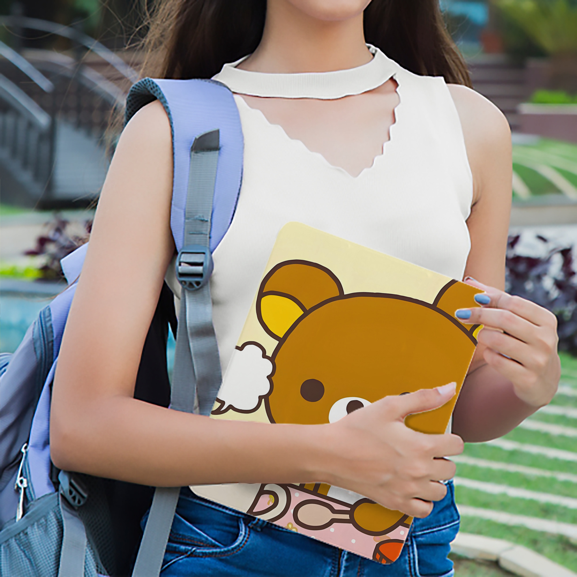 リラックマ リラックマ キイロイトリ Rilakkuma Korilakkuma Kiiroitori IPad ケース ブック型 PUレザー TPU 耐衝撃 軽量 薄型 ペン収納なし 全面保護 IPad 各モデル対応