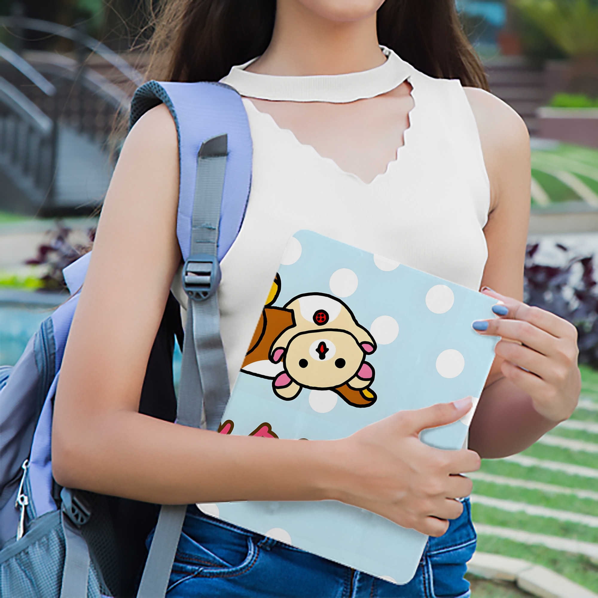 リラックマ リラックマ キイロイトリ Rilakkuma Korilakkuma Kiiroitori IPad ケース ブック型 PUレザー TPU 耐衝撃 軽量 薄型 ペン収納なし 全面保護 IPad 各モデル対応