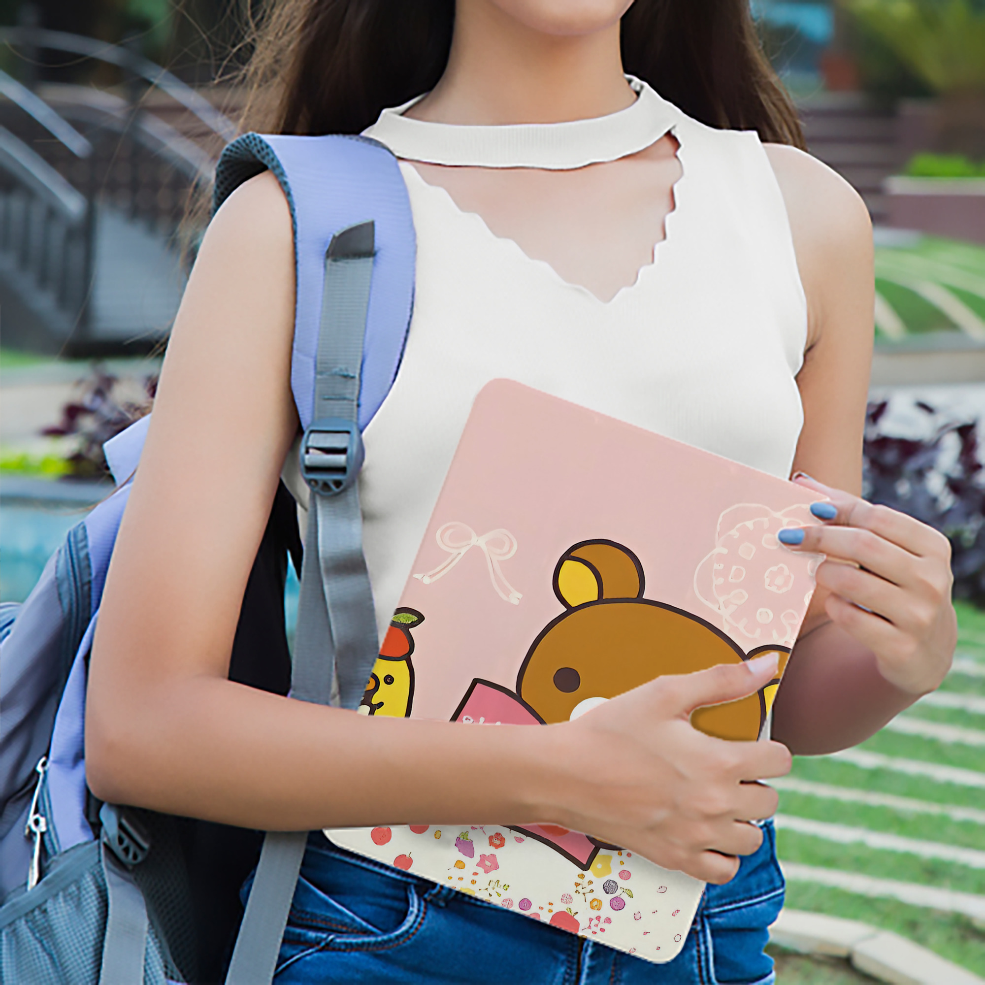 リラックマ リラックマ キイロイトリ Rilakkuma Korilakkuma Kiiroitori IPad ケース ブック型 PUレザー TPU 耐衝撃 軽量 薄型 ペン収納なし 全面保護 IPad 各モデル対応