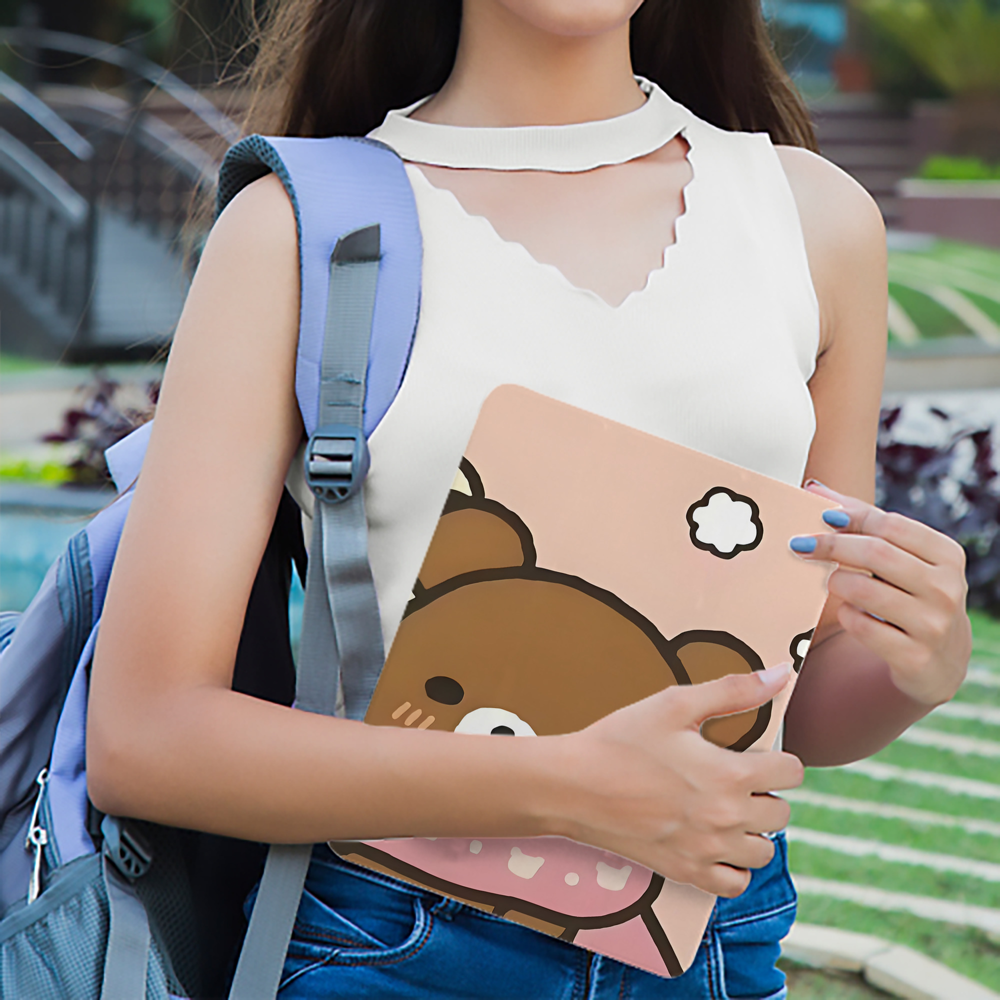 リラックマ リラックマ キイロイトリ Rilakkuma Korilakkuma Kiiroitori IPad ケース ブック型 PUレザー TPU 耐衝撃 軽量 薄型 ペン収納なし 全面保護 IPad 各モデル対応