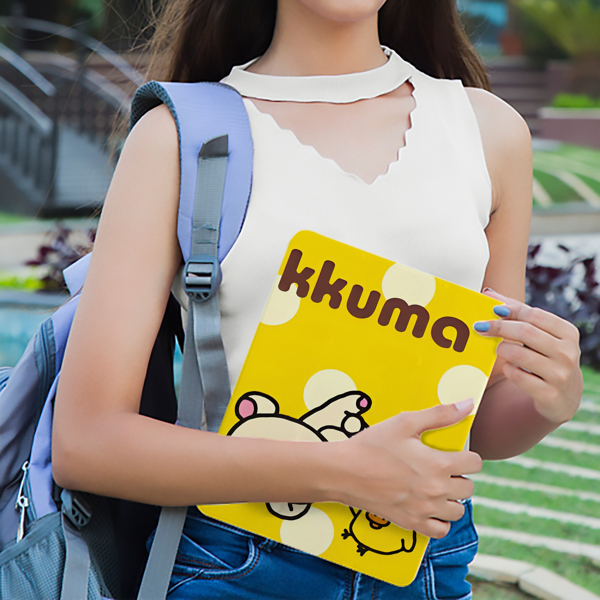 リラックマ リラックマ キイロイトリ Rilakkuma Korilakkuma Kiiroitori IPad ケース ブック型 PUレザー TPU 耐衝撃 軽量 薄型 ペン収納なし 全面保護 IPad 各モデル対応