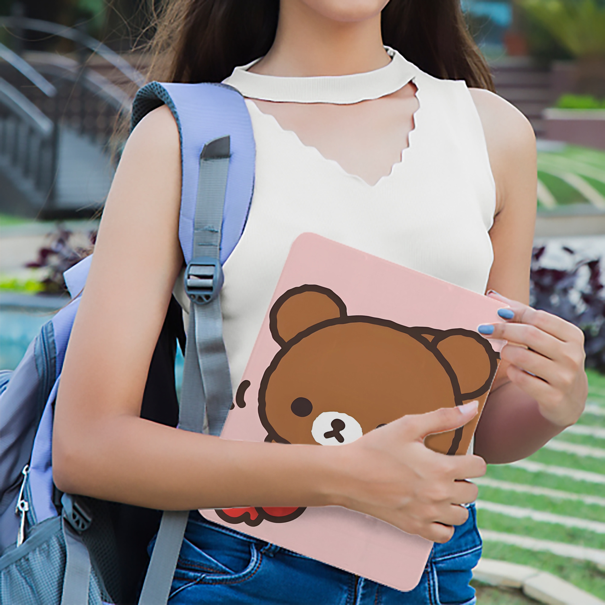 リラックマ リラックマ キイロイトリ Rilakkuma Korilakkuma Kiiroitori IPad ケース ブック型 PUレザー TPU 耐衝撃 軽量 薄型 ペン収納なし 全面保護 IPad 各モデル対応