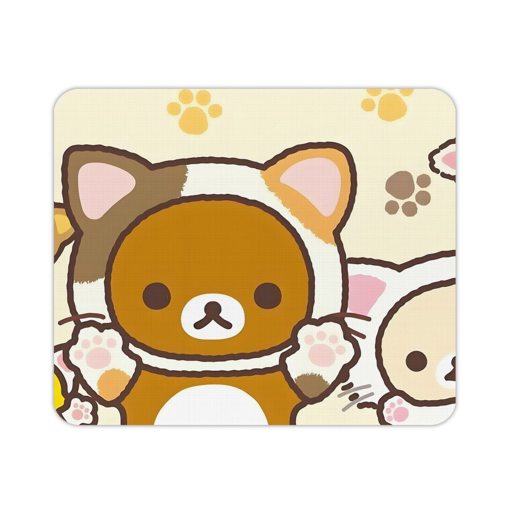 （画像用） リラックマ リラックマ キイロイトリ Rilakkuma Korilakkuma Kiiroitori マウスパッド ステッチ加工 ラバー素材 防水 滑り止め 超薄型 ゲーミング/オフィス対応
